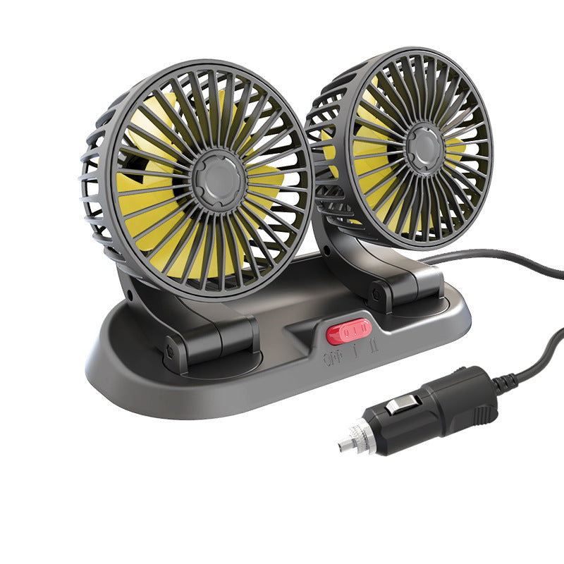 Mini Ventilateur Rotatif Á Double Tête Pour Voiture