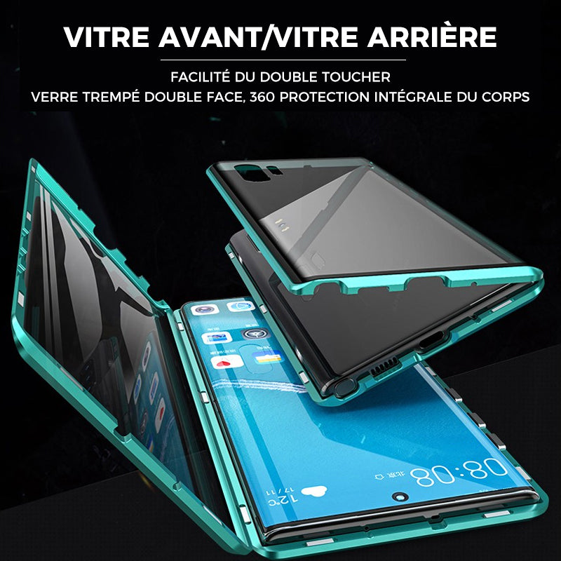 Étui de téléphone double face en verre trempé magnétique Samsung2