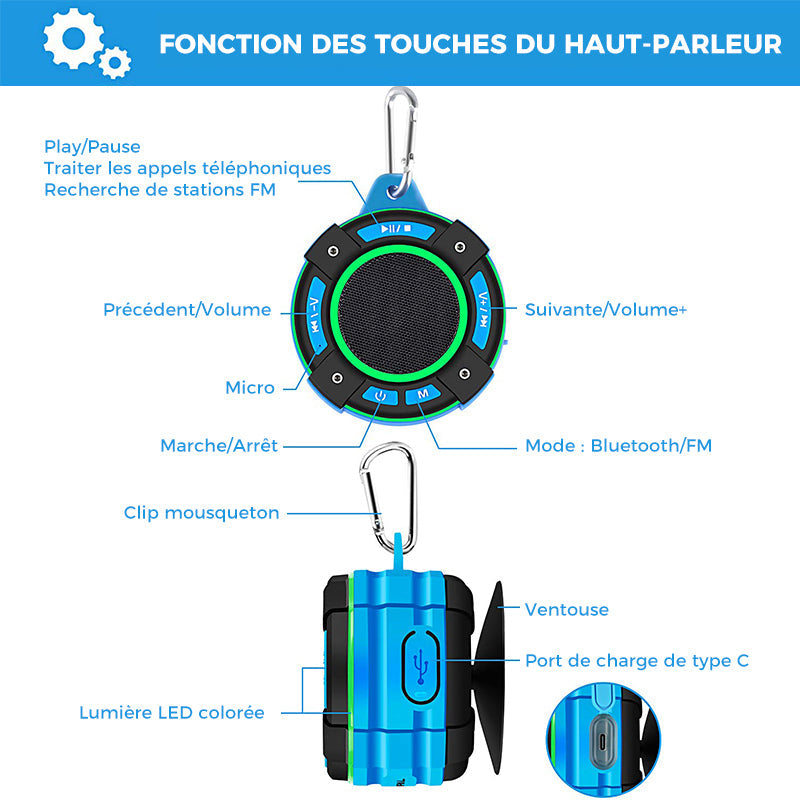 Saker IPX7 Haut-parleur Bluetooth étanche