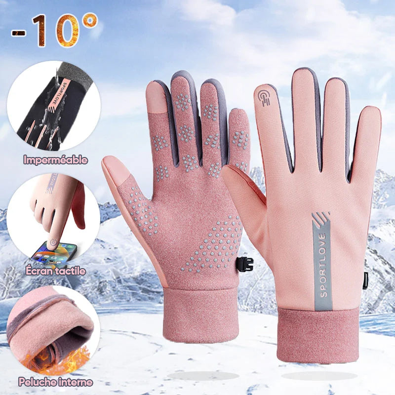 Gants imperméables antidérapants résistants au froid pour écran tactile