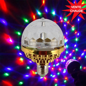 Ampoule Rotative Colorée Boule Disco LED