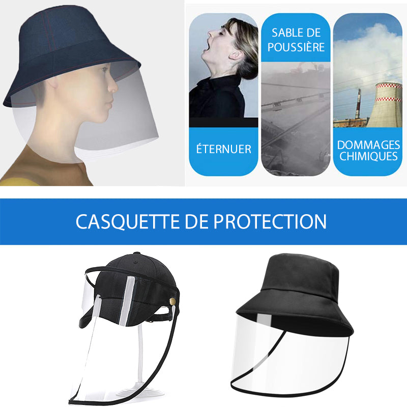 Casquette de Protection Amovible Anti-salive Anti-poussière - ciaovie