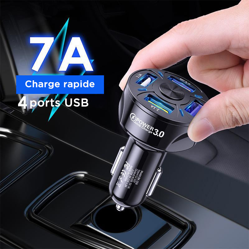 Port de charge rapide 4-EN-1 pour voiture