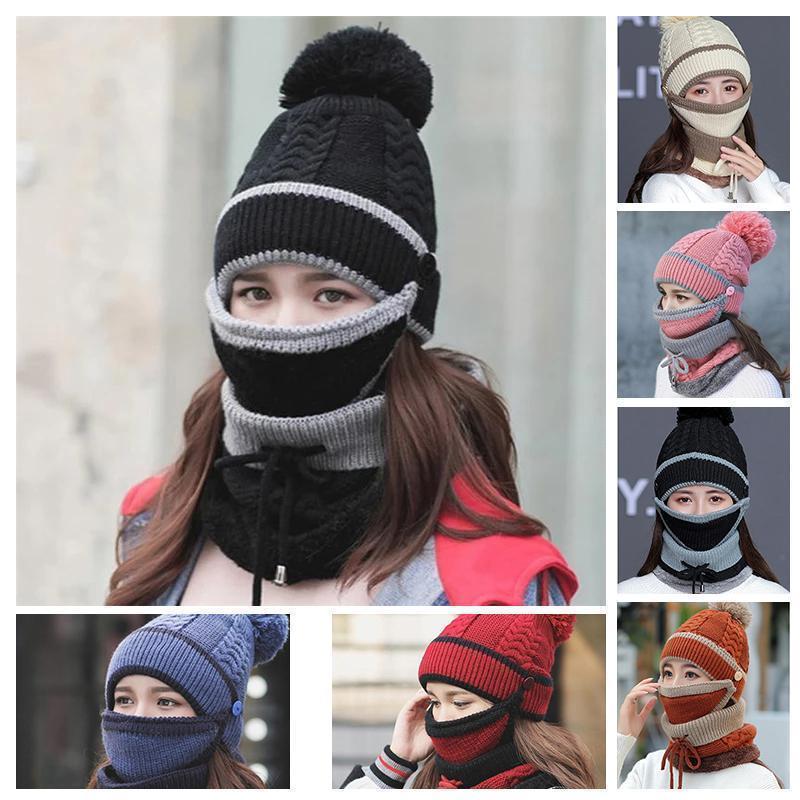 Kit de Bonnet et de Écharpe d'Hiver pour Femmes