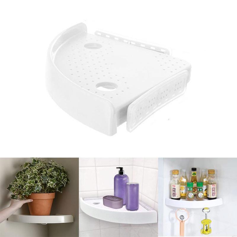 Tablette d'angle de salle de bain multifonction sans vis - ciaovie