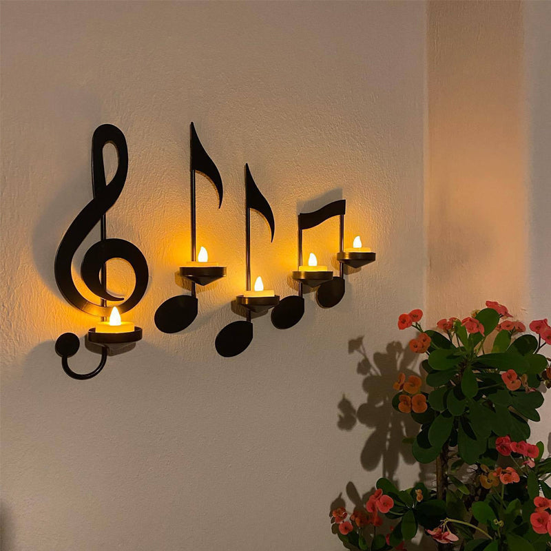 🔥Applique Murale Note de Musique Noire💡