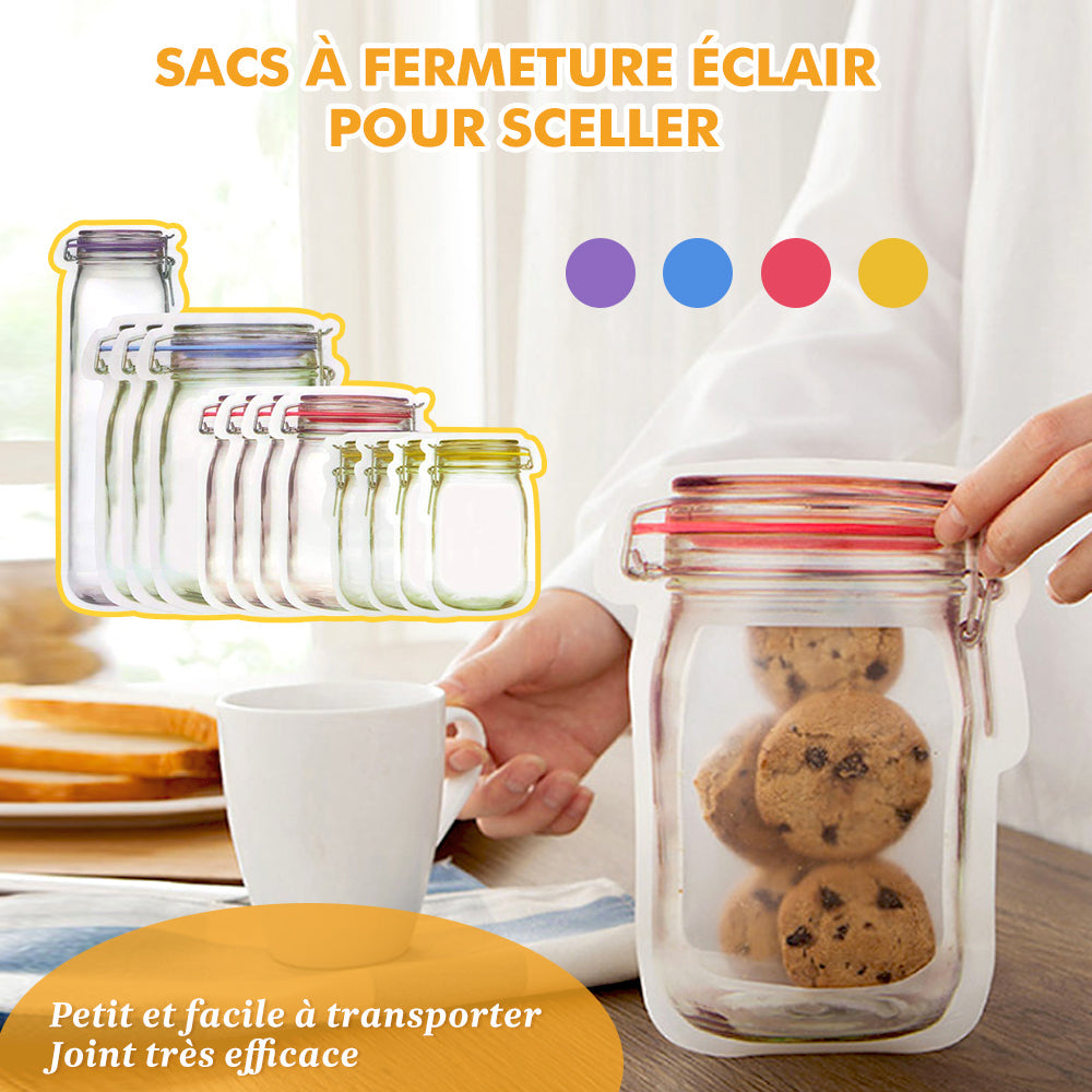 Sacs à fermeture à glissière Jar, un ensemble de 5 pièces - ciaovie