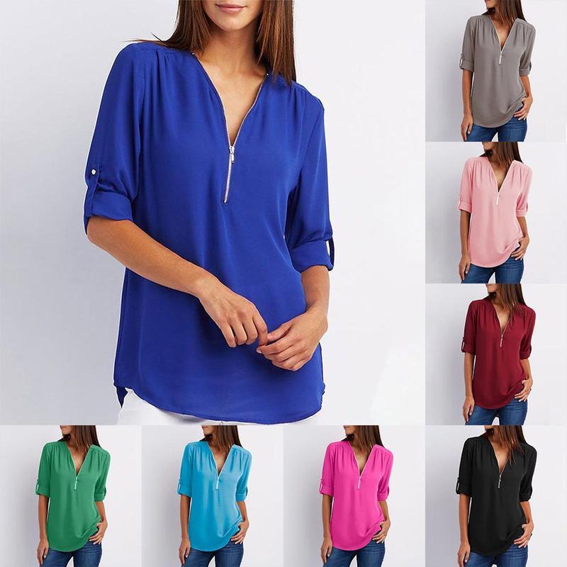 Blouse-Couleur Pure-Clo V - ciaovie