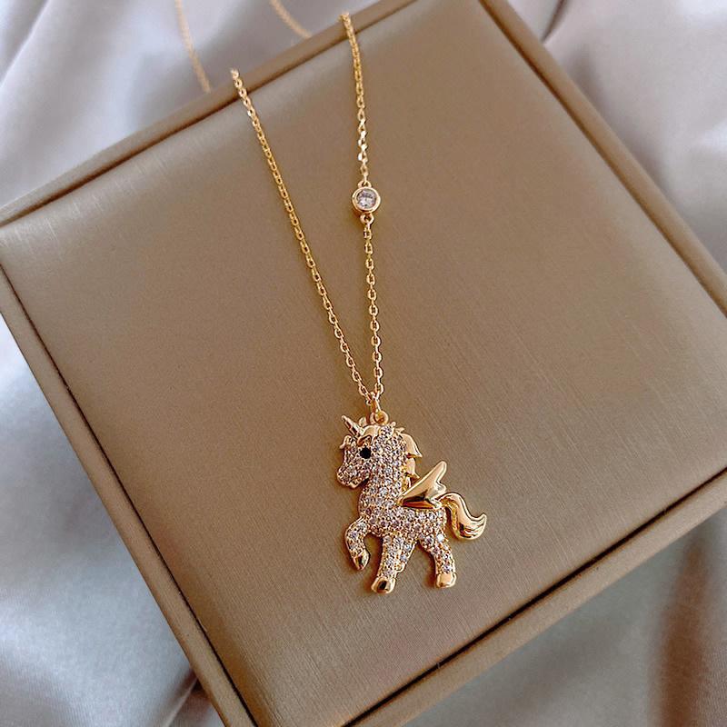 Collier Pendentif De Cheval D'ange