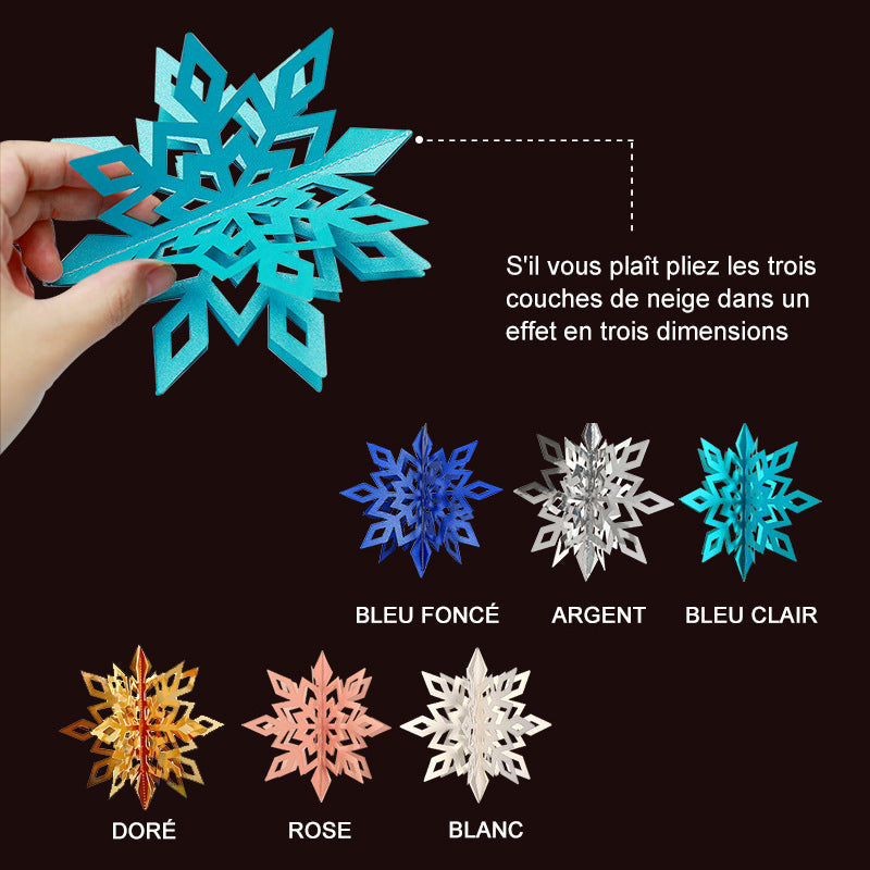 Ciaovie™ Décorations 3D en Flocon de Neige (6/12 pièces) - ciaovie