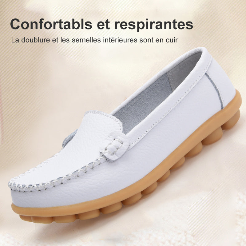 Ciaovie Mocassin Femme en Cuir, Chaussures Femme en Cuir Confortables - ciaovie