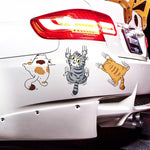 Cute Cat Cartoon Decal Car Stickers, 3 pcs