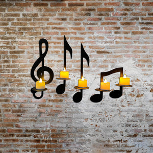 🔥Applique Murale Note de Musique Noire💡