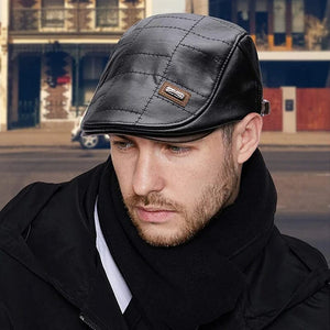 Nouveau Béret en Cuir Tendance