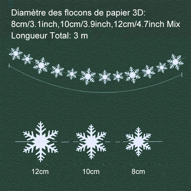 Ciaovie™ Décorations 3D en Flocon de Neige (6/12 pièces) - ciaovie