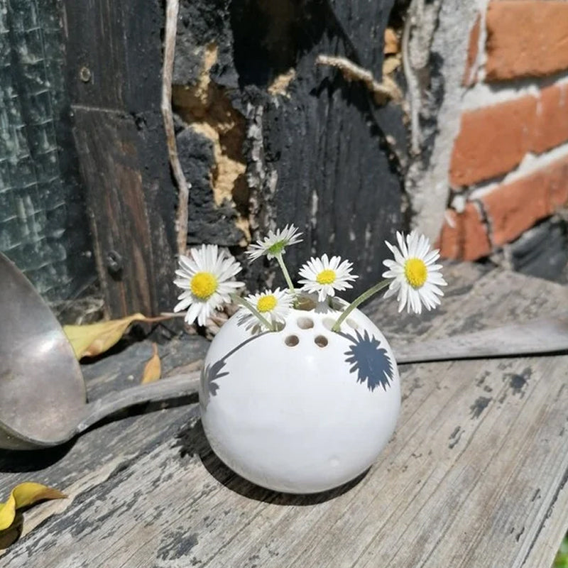 Décor de table en pierre de fleur de vase fait à la main en résine