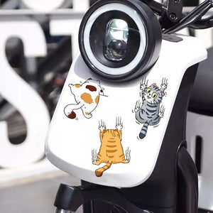 Cute Cat Cartoon Decal Car Stickers, 3 pcs