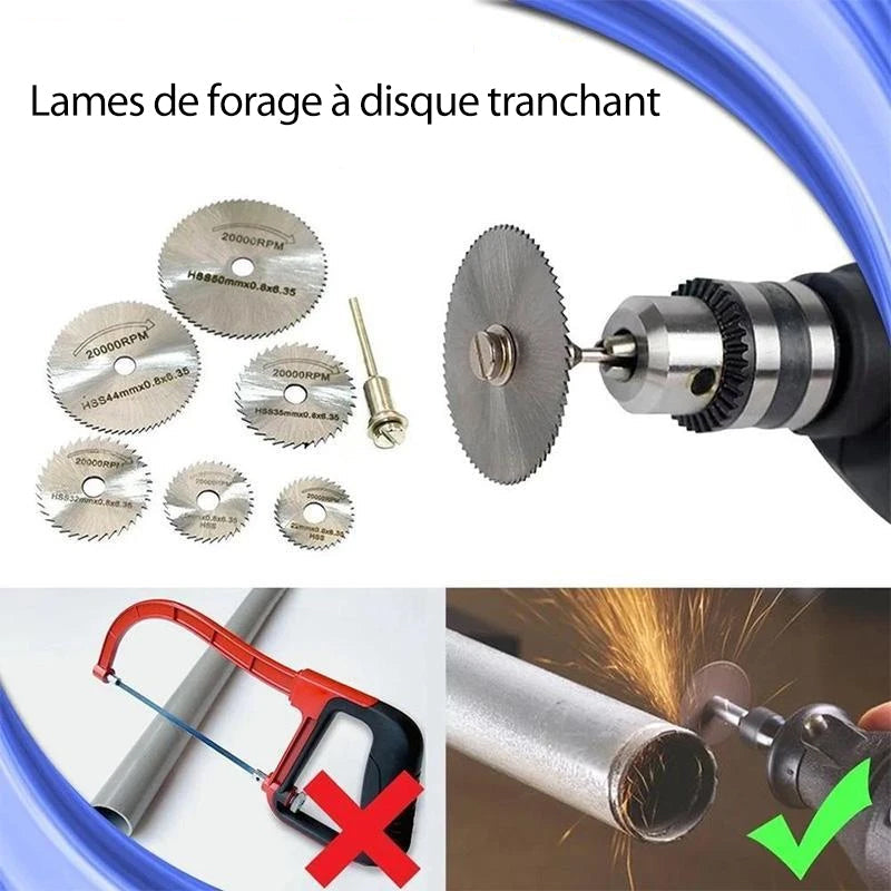 Kit de Lames de Forage à Disque avec Mandrin