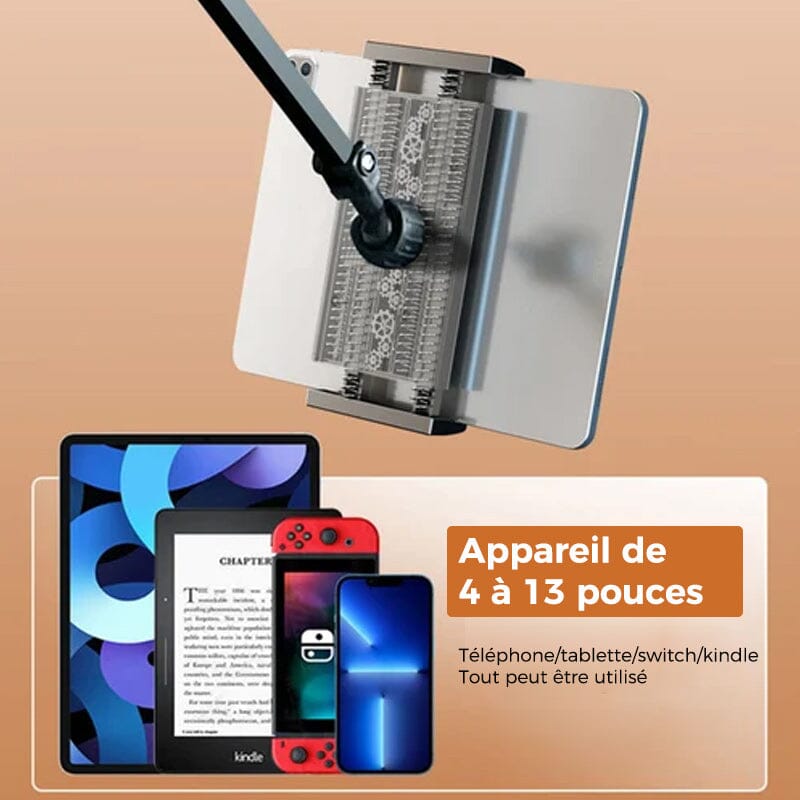 Support de tablette de téléphone de chevet caché rétractable