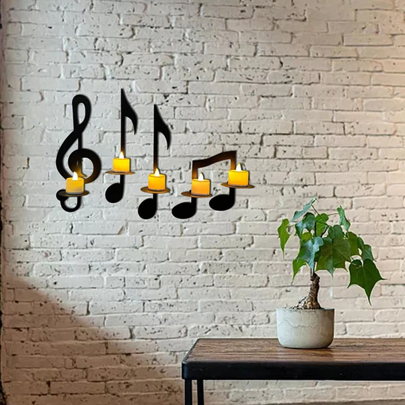 🔥Applique Murale Note de Musique Noire💡