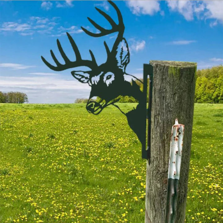 Décoration extérieure d'art en métal de ferme