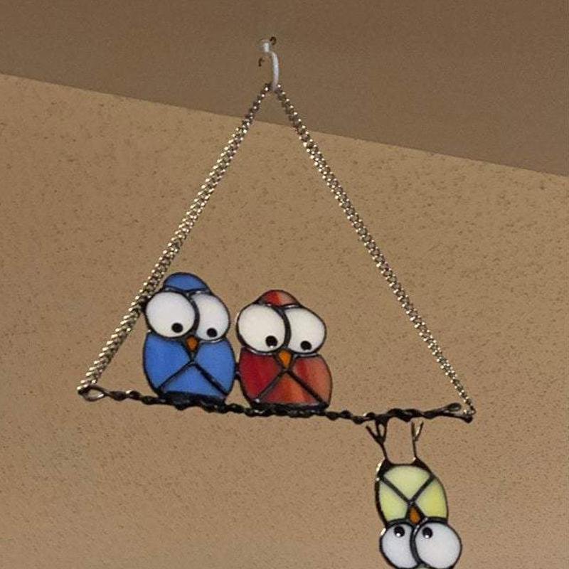 Tentures de Fenêtre de Hibou en Verre