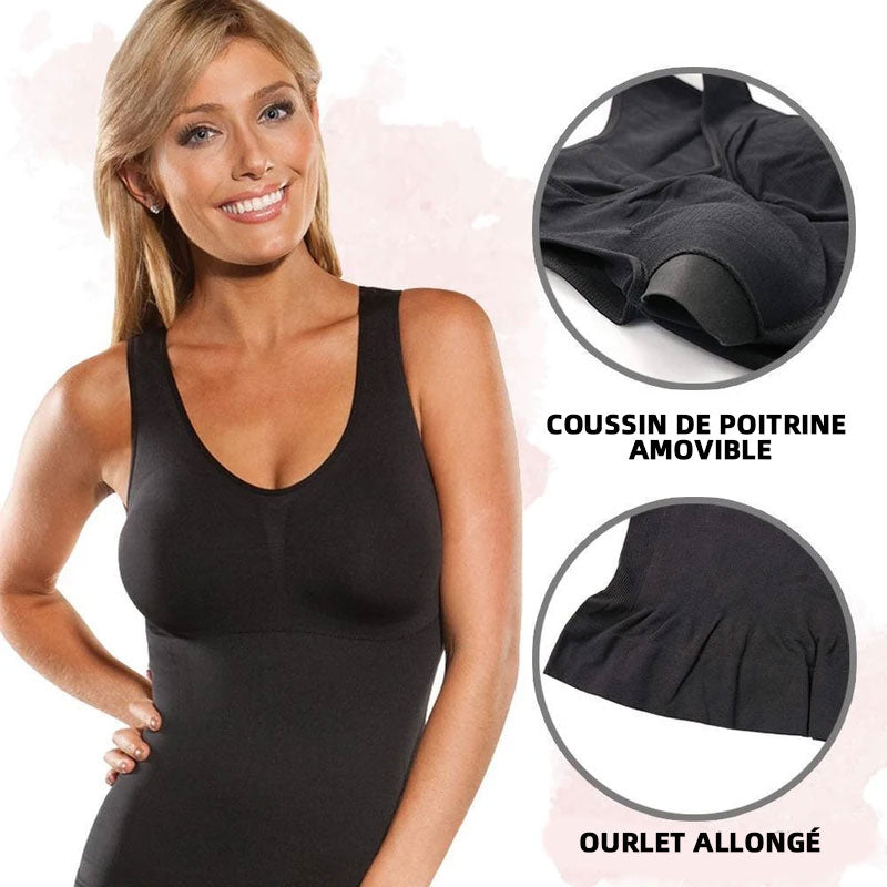 Débardeur avec Coussinet de Soutien-gorge Shapewear pour Femmes