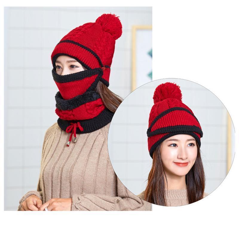 Kit de Bonnet et de Écharpe d'Hiver pour Femmes