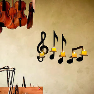 🔥Applique Murale Note de Musique Noire💡