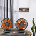 Mini Ventilateur Rotatif Á Double Tête Pour Voiture