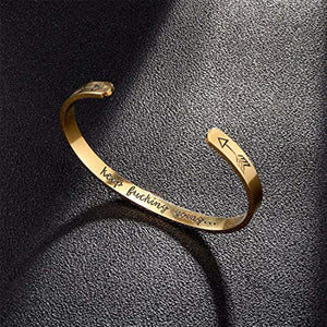 Bracelet en Double Flèche avec Gravé Intérieur