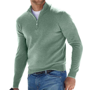 Pull Basique Zippé Pour Hommes