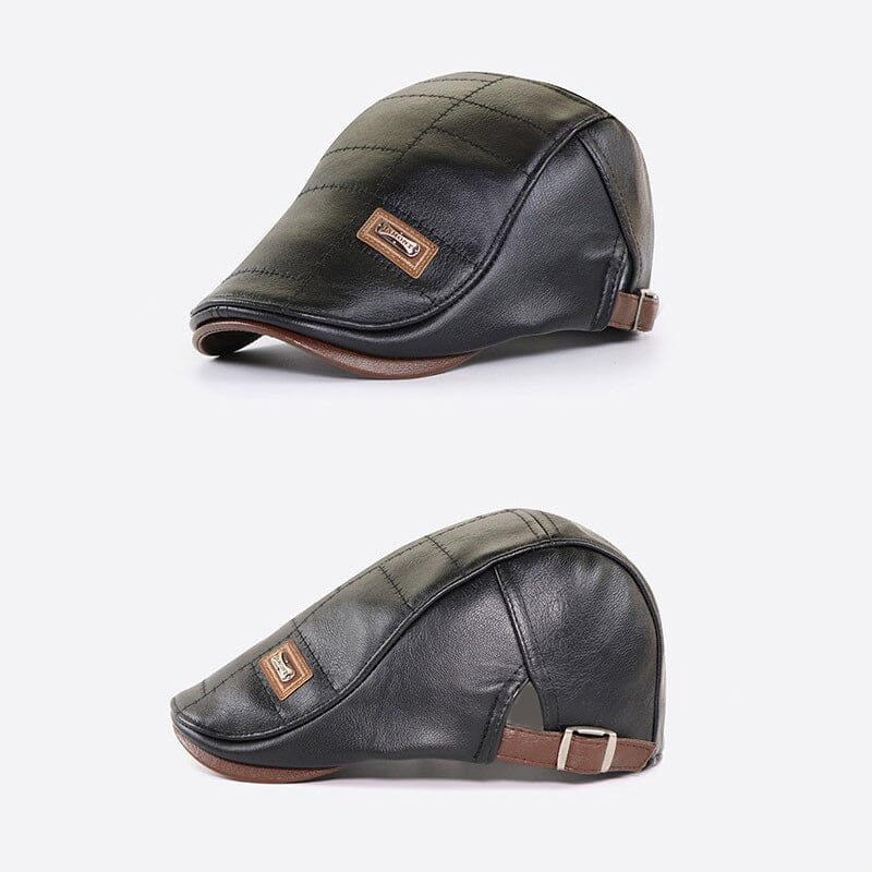 Nouveau Béret en Cuir Tendance