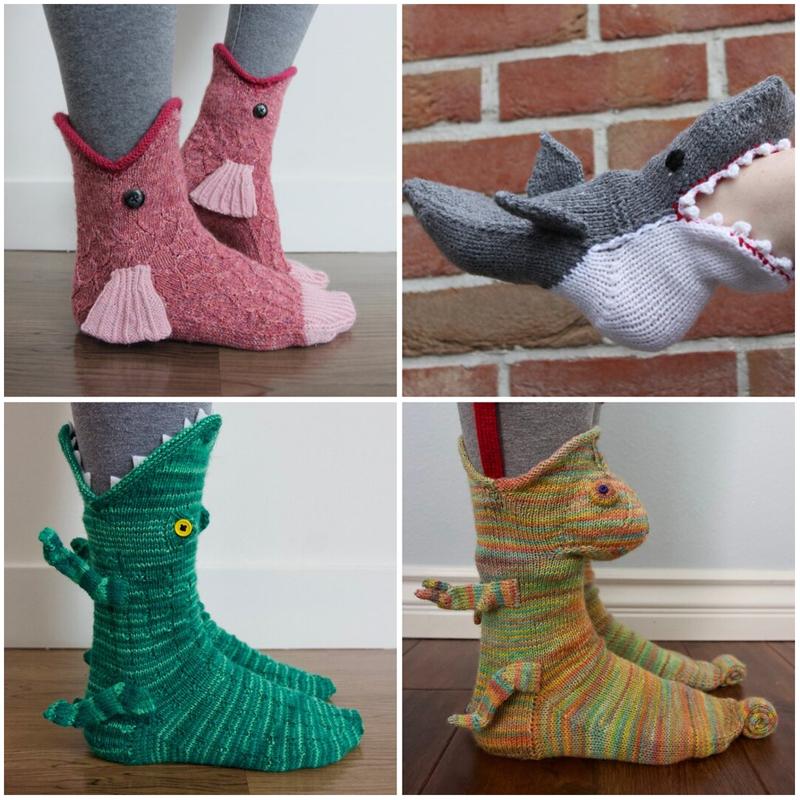 Chaussettes En Forme De l'Animal Mignon Tricotées En Laine