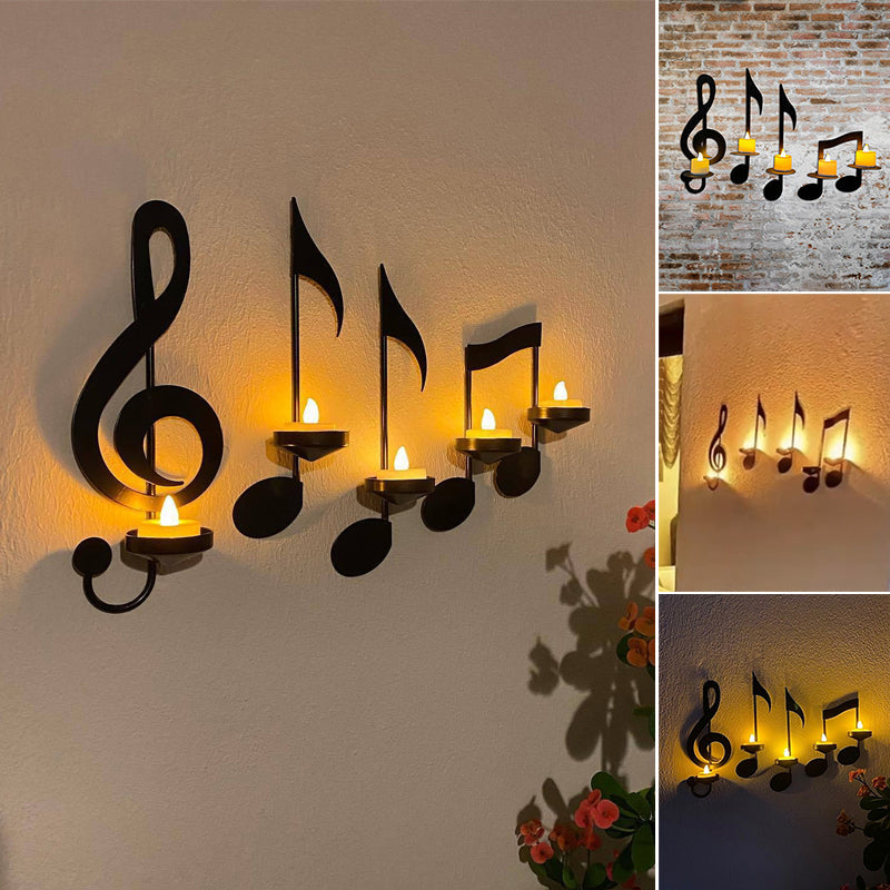 🔥Applique Murale Note de Musique Noire💡