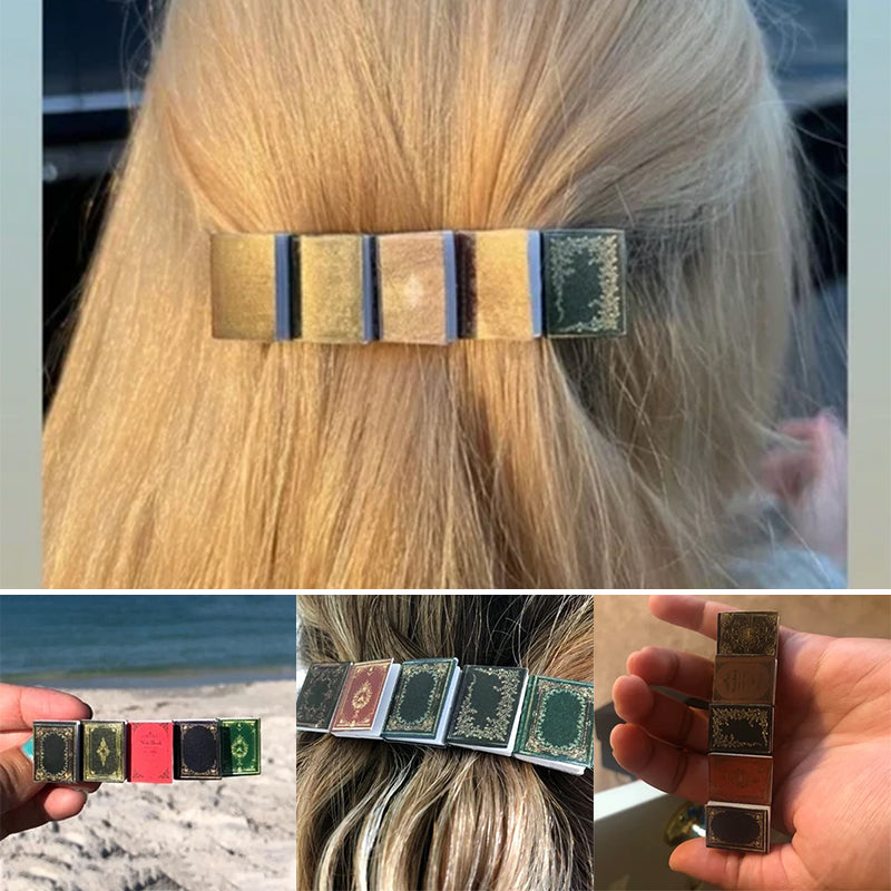 📗📕📔📙Barrette à cheveux en forme de livre miniature