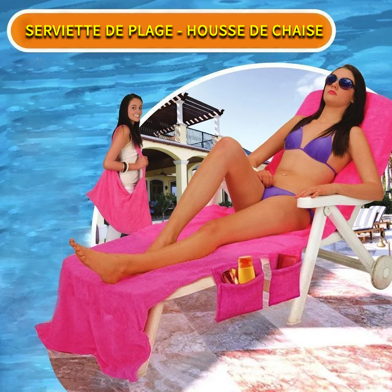 Serviettes de Plage de Chaise de Transat en Microfibre